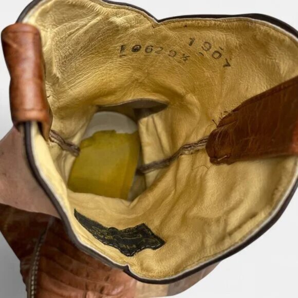 El Herrado Alligator Crocodile Western Cowboy Boots 9.5 - Picture 10 of 13